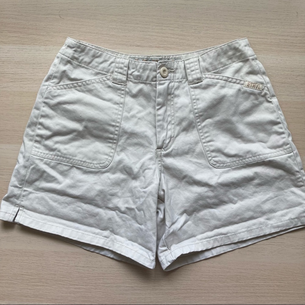 Ethyl Vintage Denim Khaki Shorts, Women’s size 6, tan cream, summer outfit